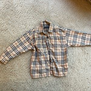 2T Burberry Nova Check button down shirt